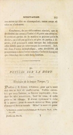 30. Pensées Sur La Mort.