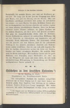 Mischehen in den deutschen Kolonien