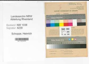 Entnazifizierung Heinrich Schoppe , geb. 05.12.1895 (Lokfuehrer)