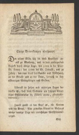 Einige Bemerkungen überhaupt