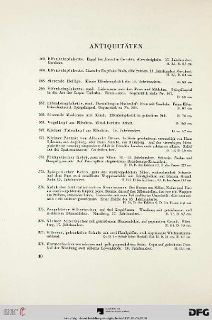 Antiquitäten (Nr. 363-476)