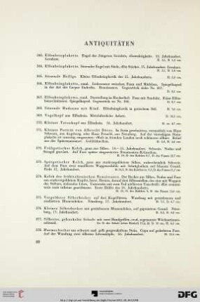 Antiquitäten (Nr. 363-476)