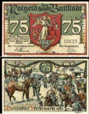 Buttstädt, Notgeldserie, 75 Pfennig