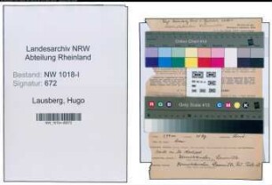 Entnazifizierung Hugo Lausberg , geb. 20.07.1893 (Gastwirt)