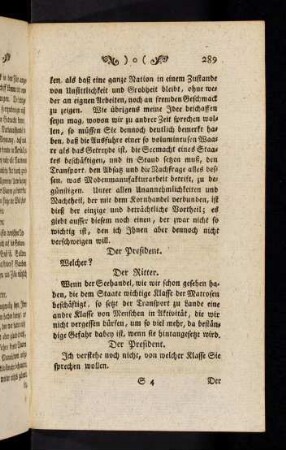 289-293, Der President: Welcher ? ...