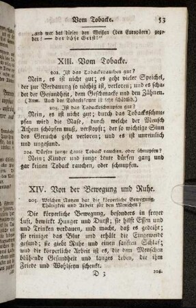 XIV. Von der Bewegung und Ruhe.
