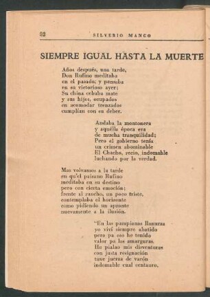 Siempre igual hasta la muerte