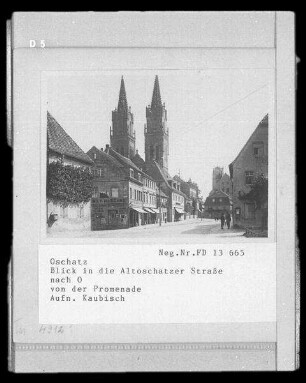 Oschatz, Blick in die Altoschatzer Straße von der Promenade nach Osten