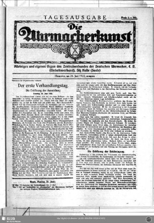 Tagesausgabe, 26. Juni 1922