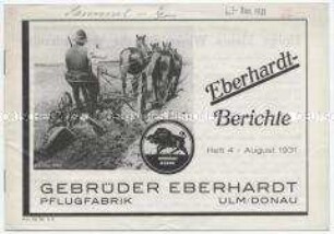 Eberhardt-Berichte Heft 4 / August 1931