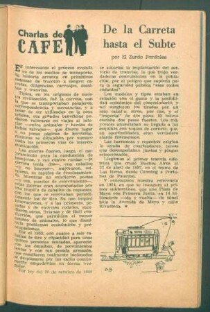 De la carreta hasta el subte : Charlas de cafe