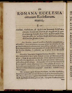 § 11. Romana Ecclesia omnium Ecclesiarum mater