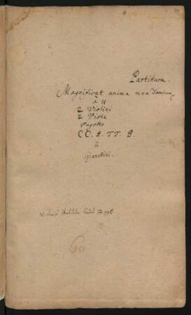 Magnificat; V (6), orch, bc; A-Dur