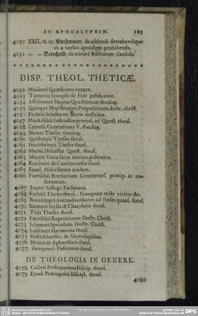 De Theologia In Genere.