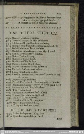 De Theologia In Genere.