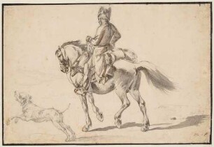 Reiter mit Hund