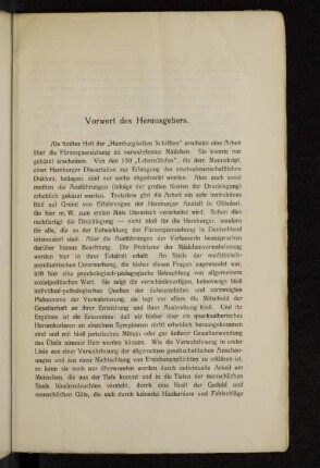 Vorwort des Herausgebers.