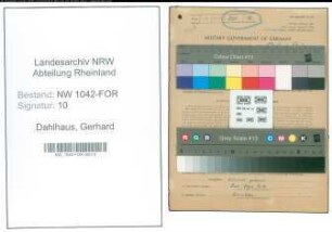 Entnazifizierung Gerhard Dahlhaus , geb. 21.02.1895 (Waldarbeiter)