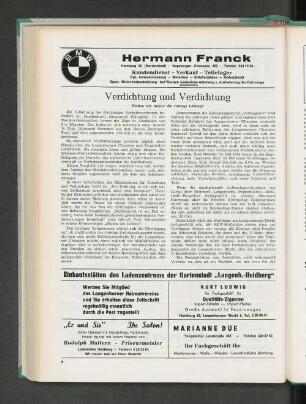 Verdichtung und Verdichtung
