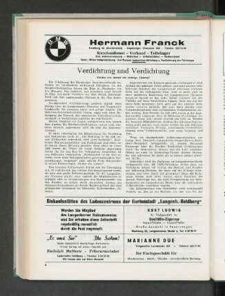 Verdichtung und Verdichtung
