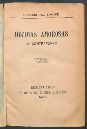Décimas amorosas de contrapunto