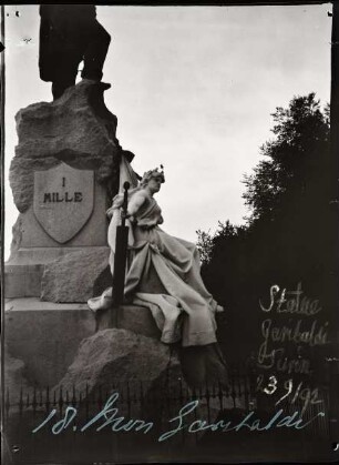 Turin. Lungo Po Armando Diaz. Denkmal für Giuseppe Garibaldi