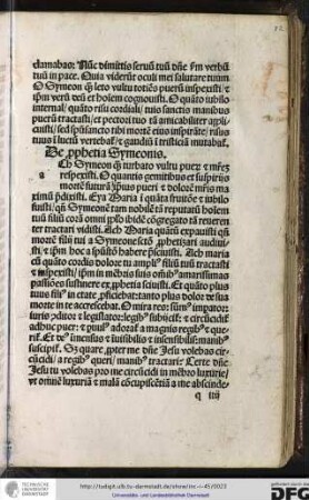 Ach Symeon quam turbato vultu puerum et matrem respexisti...