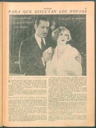 Para que discutan los novios
