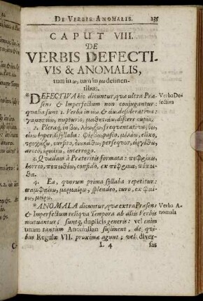 Caput VIII. De Verbis Defectivis & Anomalis [...]