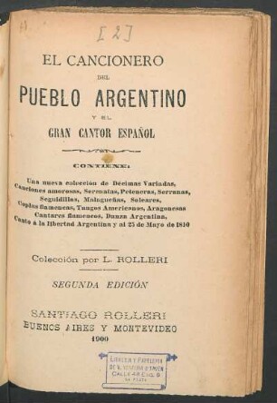 El cancionero del pueblo argentino y el gran cantor español