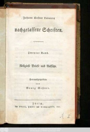 Bd. 2: Religiöse Briefe und Aufsätze