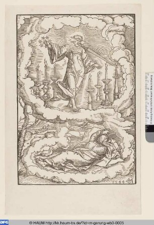 Der heilige Johannes erblickt die sieben goldenen Kerzenleuchter