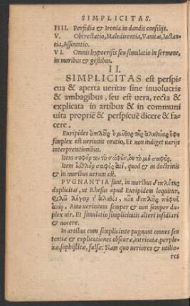 II. Simplicitas ...