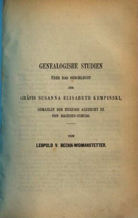 Vierteljahrsschrift für Heraldik, Sphragistik und Genealogie. 4. 1876