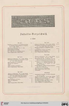 Inhaltverzeichnis