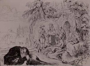 Hunt, Schubkarre, Bütte, Leiterfahrt, 1. H. 19. Jh., Roßwein, Gottes-Segen-Erbst.
