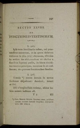 Sectio XXVIII. De Functione Intestinorum