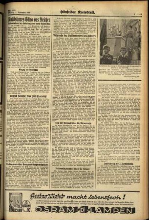 Zweite Ausgabe vom Montag, den 07. November 1938.