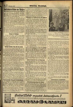 Zweite Ausgabe vom Montag, den 07. November 1938.