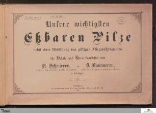 Unsere wichtigsten eßbaren Pilze nebst einer Abbildung des giftigen Fliegenschwammes für Schule und Haus