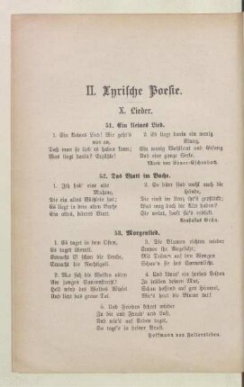 II. Lyrische Poesie