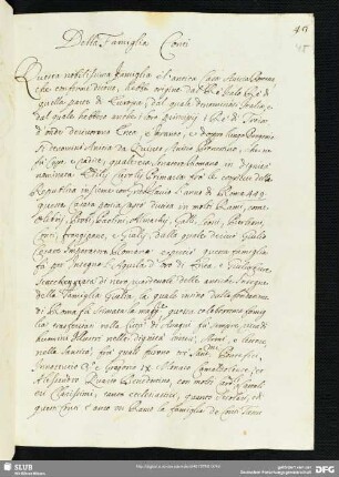Della Famiglia Conti.