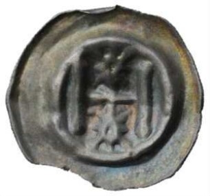 Fundmünze, Brakteat (Hälbling), 1250 - 1300