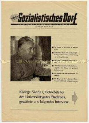 Sonderdruck der Dorfzeitung der MTS Schlöben