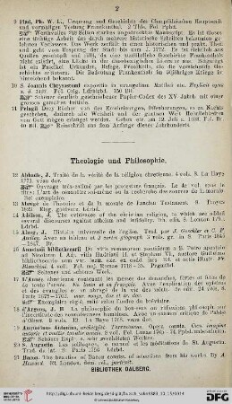 Theologie und Philosophie (Nr. 12-173)