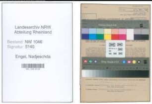 Entnazifizierung Nadjeschda Engel , geb. 26.07.1906 ()