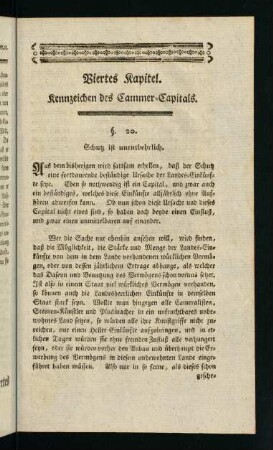 31-40, Viertes Kapitel. Kennzeichen des Cammer- Capitals