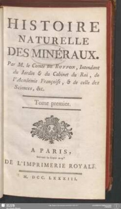 1: Histoire Naturelle Des Minéraux
