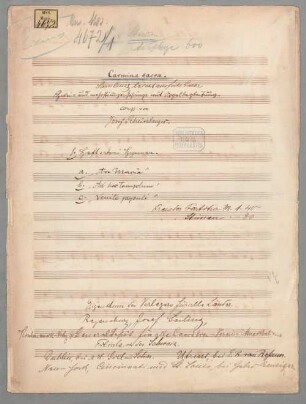 Carmina sacra (1. Heft) WoO 7 - BSB Mus.ms. 4672-1 : 3 Hymnen (Nr. 1-3)