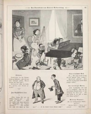 "Am Vorabend von Vaters Geburtstag" "Im Geschäftseifer"